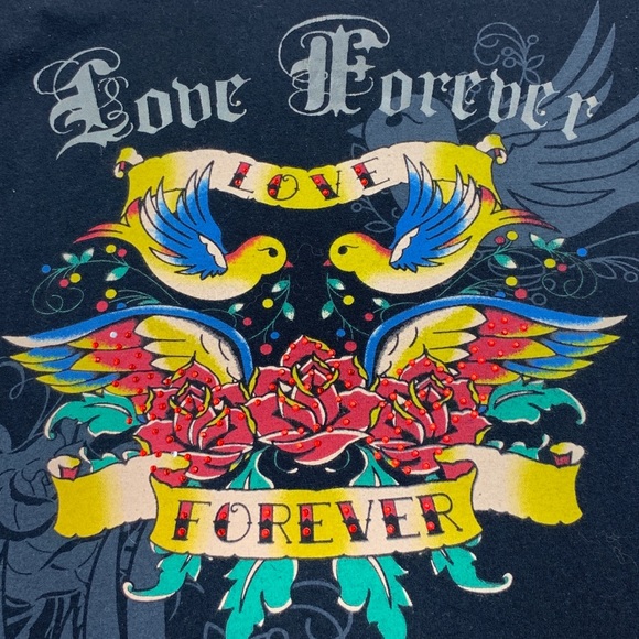 Seductions Women's Paint Print T Shirt Size XS Black Short Sleeve Crew - Picture 4 of 10